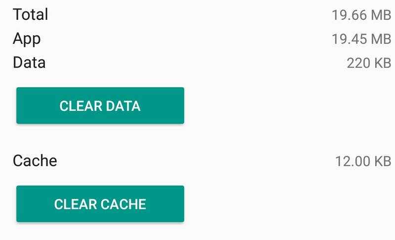 android app clear data vs clear cache