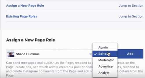 how to add an admin to a facebook page: step 3-4