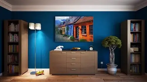 Amazingly relaxing blue color will make your room a highlight of the apartment