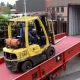 A ramp for a small forklift