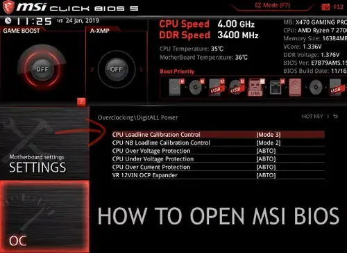 how to open MSI BIOS