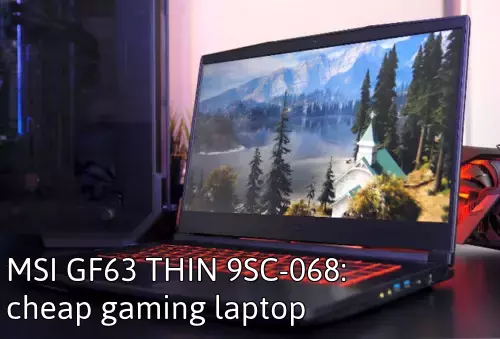 MSI GF63 THIN 9SC-068 - gaming laptop