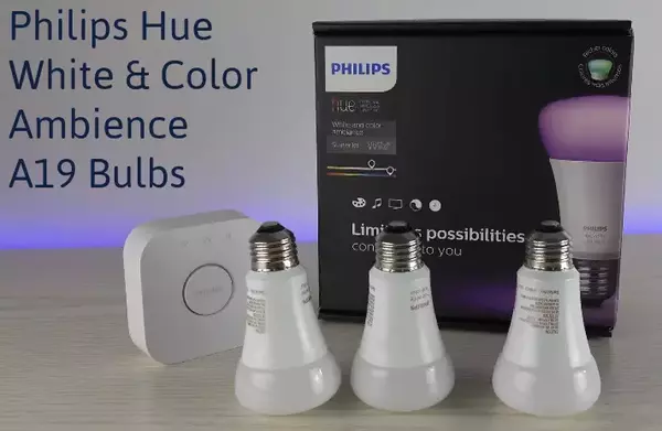 Philips Hue White & Color Ambience A19 Bulbs