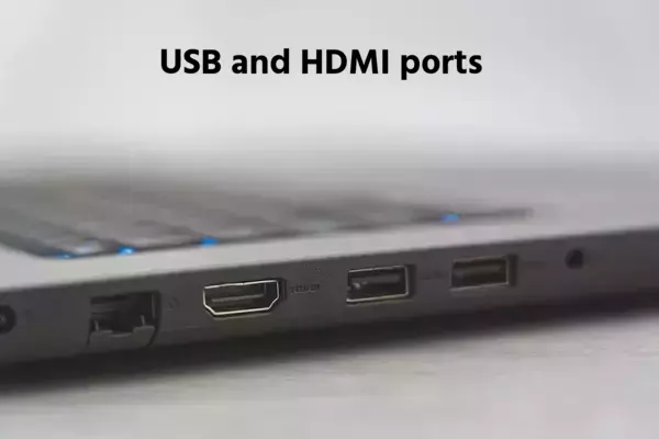 USB and HDMI ports