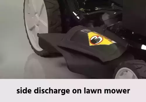 side discharge on lawn mower