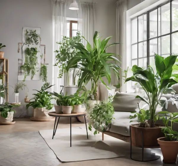 Add some greenery with indoor plants to bring life and freshness to the space